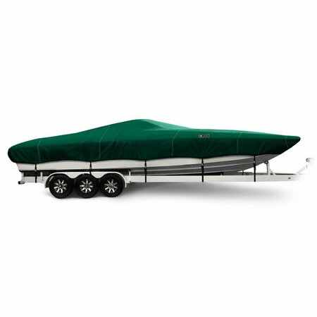 Boat Cover DAY CRUISER, Outboard Fits 20ft 6in L Up To 96in W Green